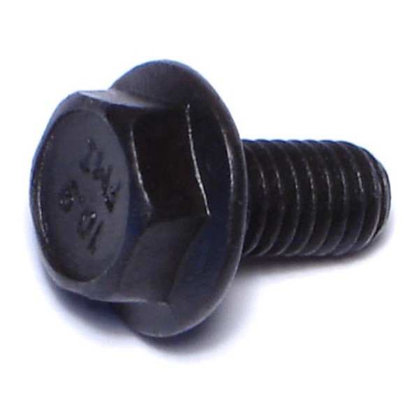 Midwest Fastener Class 10.9, M6-1.00 Flange Bolt, Black Phosphate Steel, 12 mm L, 12 PK 932922